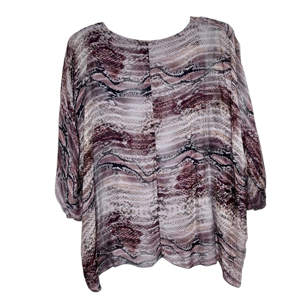 Tempo Paris Made In Italy Sheer Boho Top - Picture 2 of 7